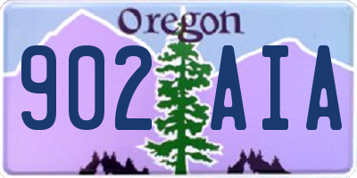 OR license plate 902AIA