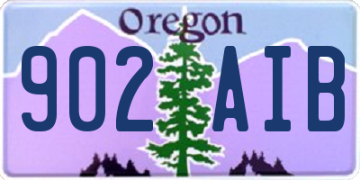 OR license plate 902AIB