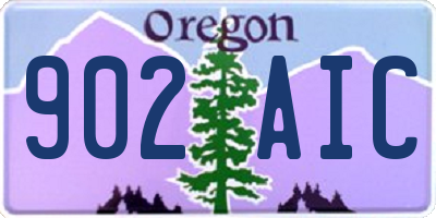 OR license plate 902AIC
