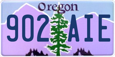 OR license plate 902AIE