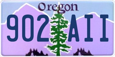 OR license plate 902AII