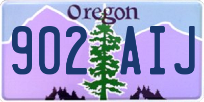 OR license plate 902AIJ