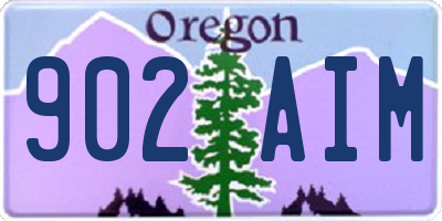 OR license plate 902AIM