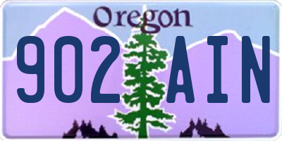 OR license plate 902AIN