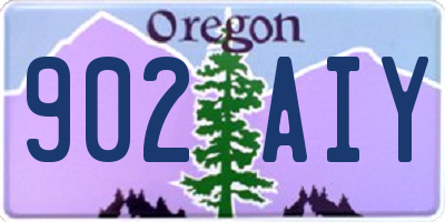 OR license plate 902AIY
