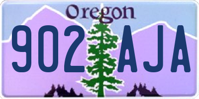 OR license plate 902AJA