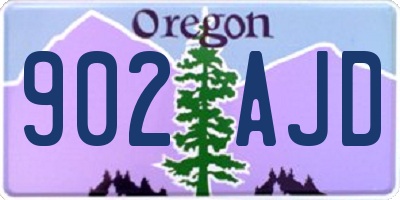 OR license plate 902AJD