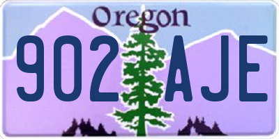 OR license plate 902AJE