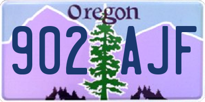 OR license plate 902AJF