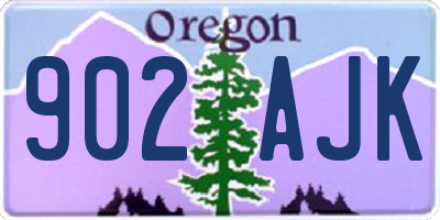 OR license plate 902AJK