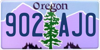 OR license plate 902AJO