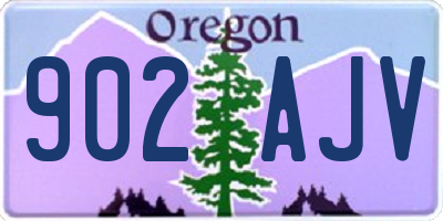 OR license plate 902AJV