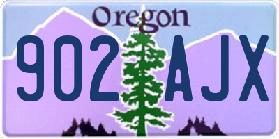 OR license plate 902AJX