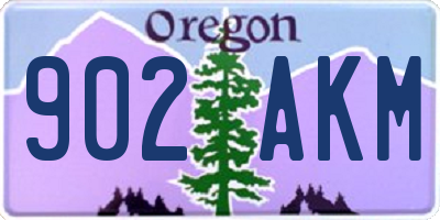 OR license plate 902AKM