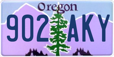 OR license plate 902AKY