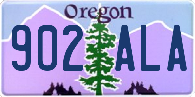 OR license plate 902ALA