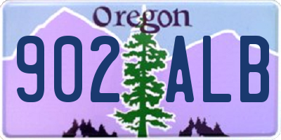OR license plate 902ALB