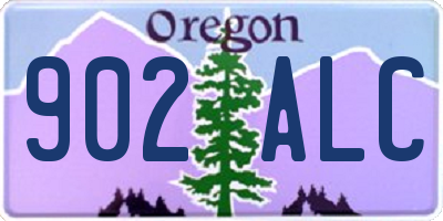 OR license plate 902ALC