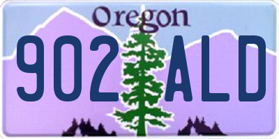 OR license plate 902ALD