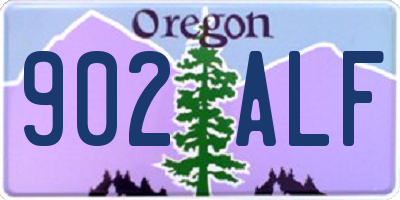 OR license plate 902ALF