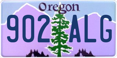OR license plate 902ALG