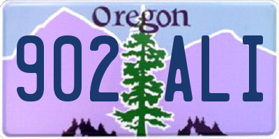 OR license plate 902ALI