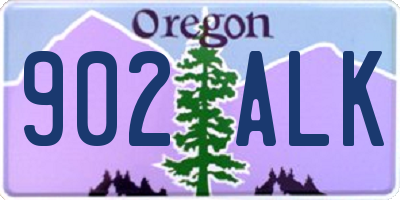 OR license plate 902ALK