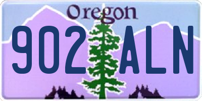 OR license plate 902ALN