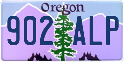 OR license plate 902ALP