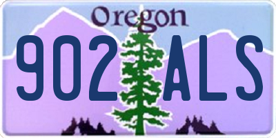 OR license plate 902ALS