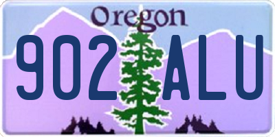 OR license plate 902ALU
