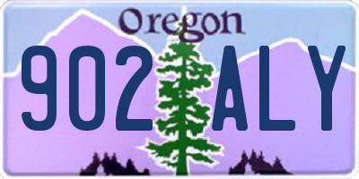 OR license plate 902ALY