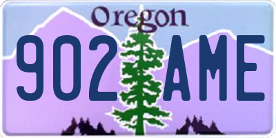 OR license plate 902AME