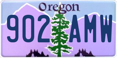 OR license plate 902AMW