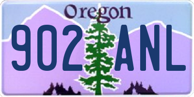 OR license plate 902ANL