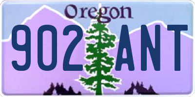 OR license plate 902ANT