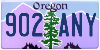 OR license plate 902ANY