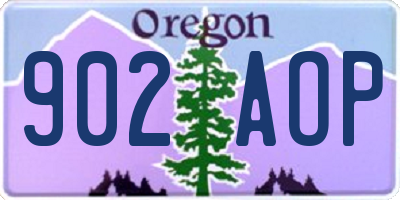 OR license plate 902AOP