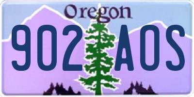 OR license plate 902AOS