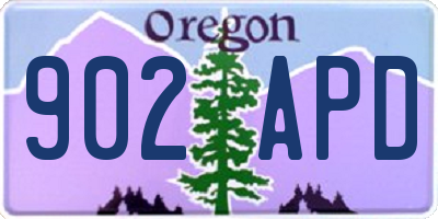 OR license plate 902APD