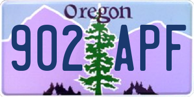 OR license plate 902APF