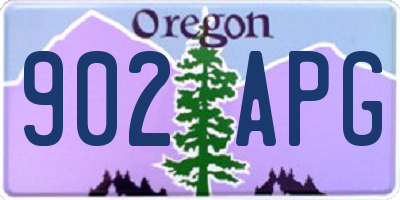 OR license plate 902APG