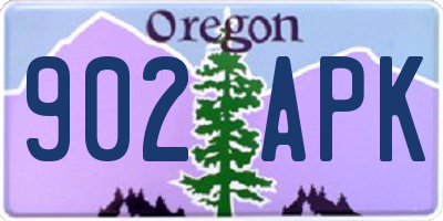OR license plate 902APK