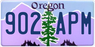 OR license plate 902APM