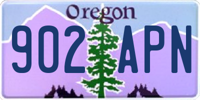 OR license plate 902APN