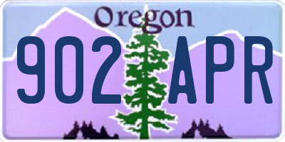 OR license plate 902APR