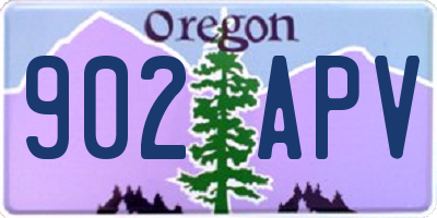 OR license plate 902APV