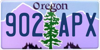 OR license plate 902APX