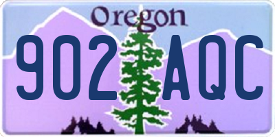 OR license plate 902AQC