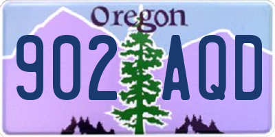 OR license plate 902AQD
